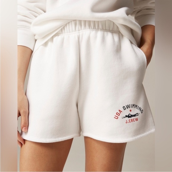 J. Crew White Athletic Shorts for Active Comfort - Picture 4 of 6